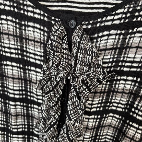Ellen Tracy Black And White Cardigan Size Small‎ - Picture 3 of 7